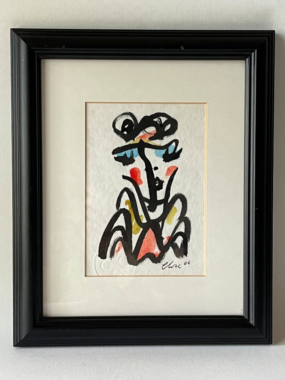 Michael Close Original Abstract Watercolor Painting "SONA" Signed Framed